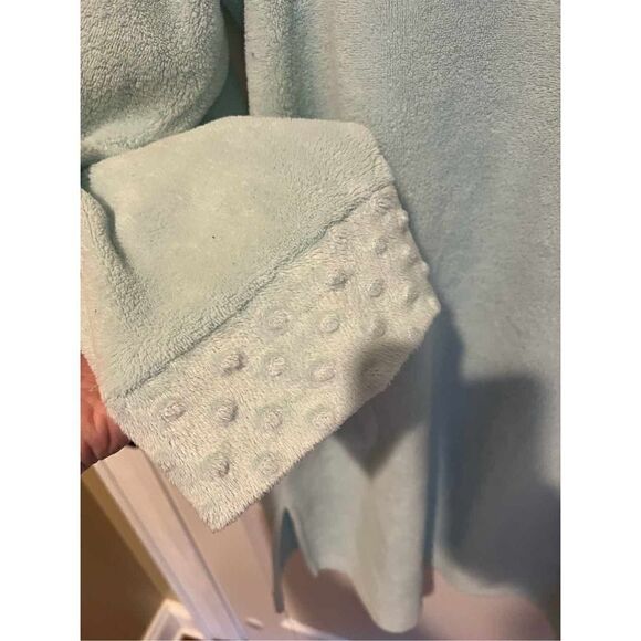 Simple Pleasures light teal green fleece night gown - Picture 4 of 8